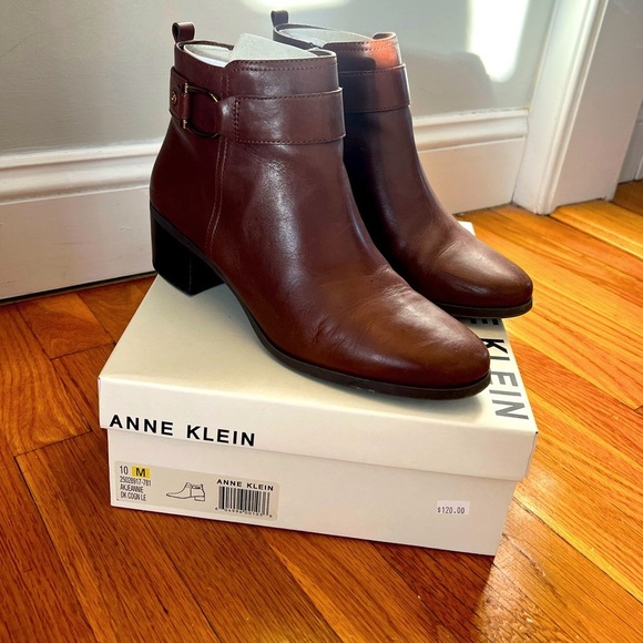 Anne Klein Boots | Jeannie Dk Cognac Leather Boots - Picture 2 of 7